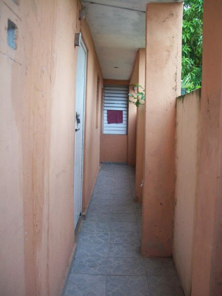 Our room is at the end with the red towel