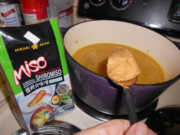 Add miso towards the end.